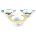 3er Set Porzellan Teelichthalter Tischlicht dreieckige Form edition 1 by SKV