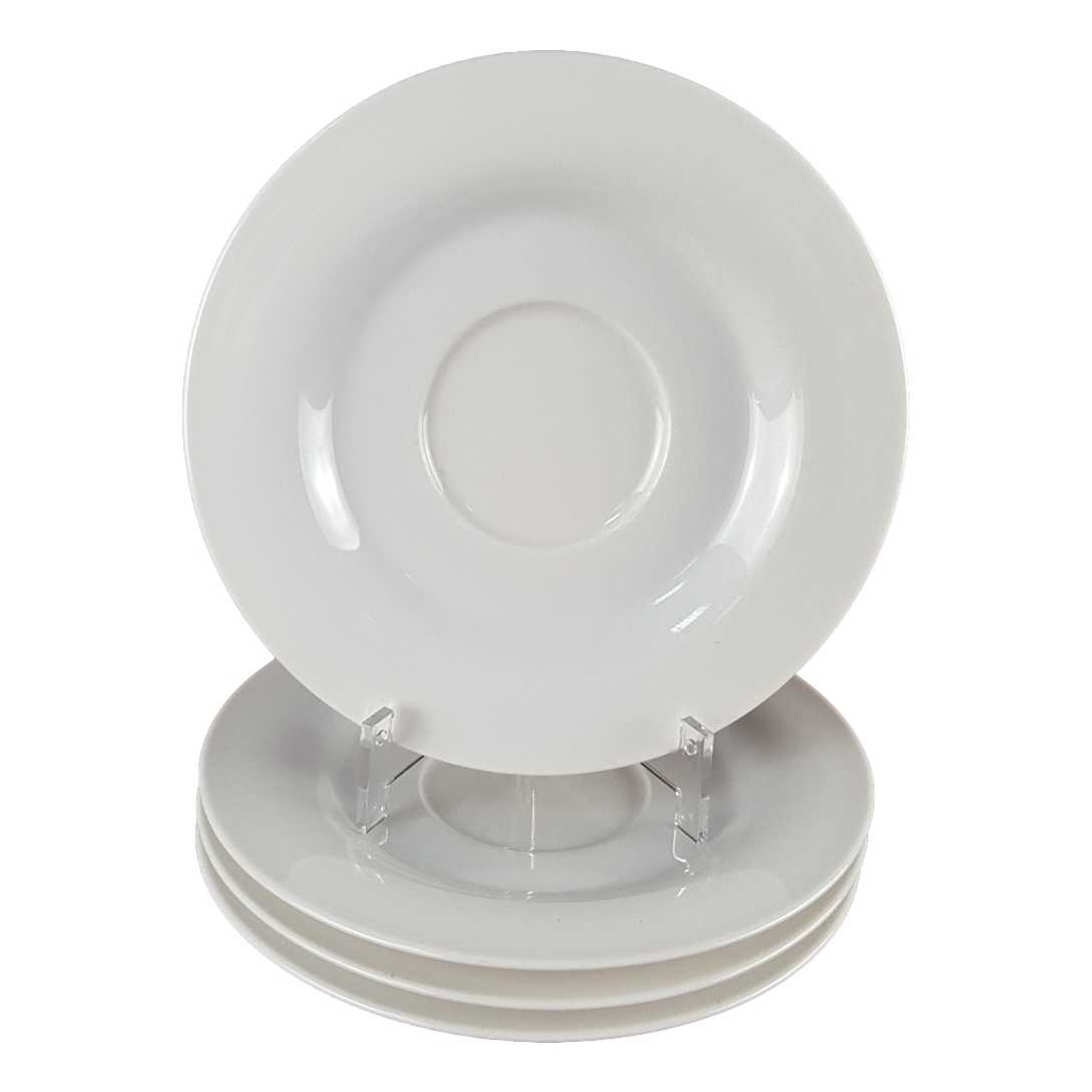 [458140745] 4er Set Untertasse Untertassen 17,8 cm Arzberg beige gebraucht - gut