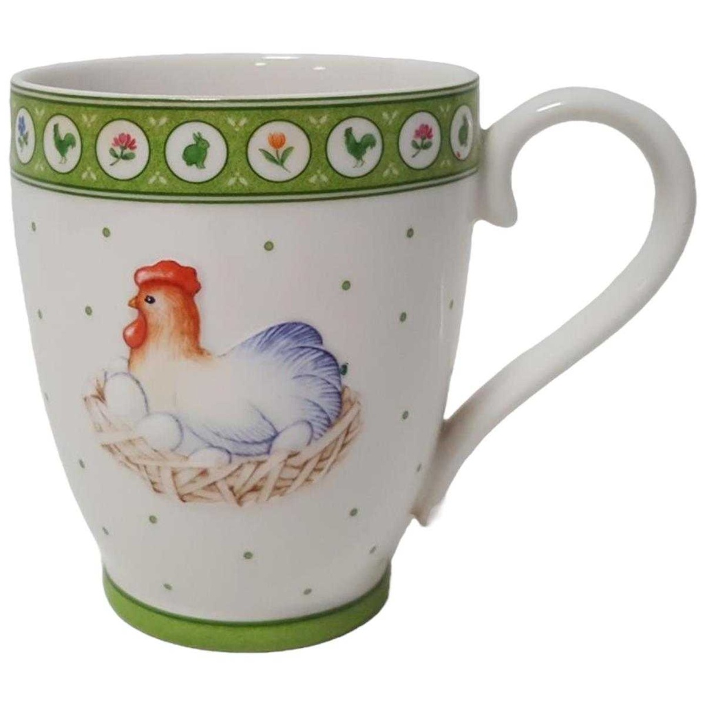 Becher mit Henkel Villeroy & Boch Farmers Spring gebraucht - sehr gut