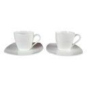 2er Set Kaffeetasse mit Untertasse 4tlg Arzberg Retsch Weiß gebraucht - gut