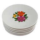 6er Set Kuchenteller Dessertteller Teller mini 11,5 cm Winterling Marktleuthen bunte Blumen Bavaria gebraucht - gut