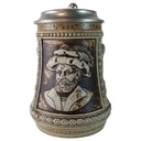 Bierkrug mit Zinndeckel gebraucht - gut
