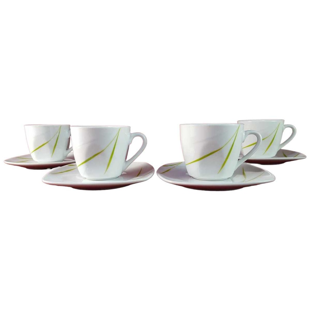 [45816087] 4er Set Untertasse Mokkatasse mit Tasse Espressotasse & Wellco Design Krefeld Aviva gebraucht - gut