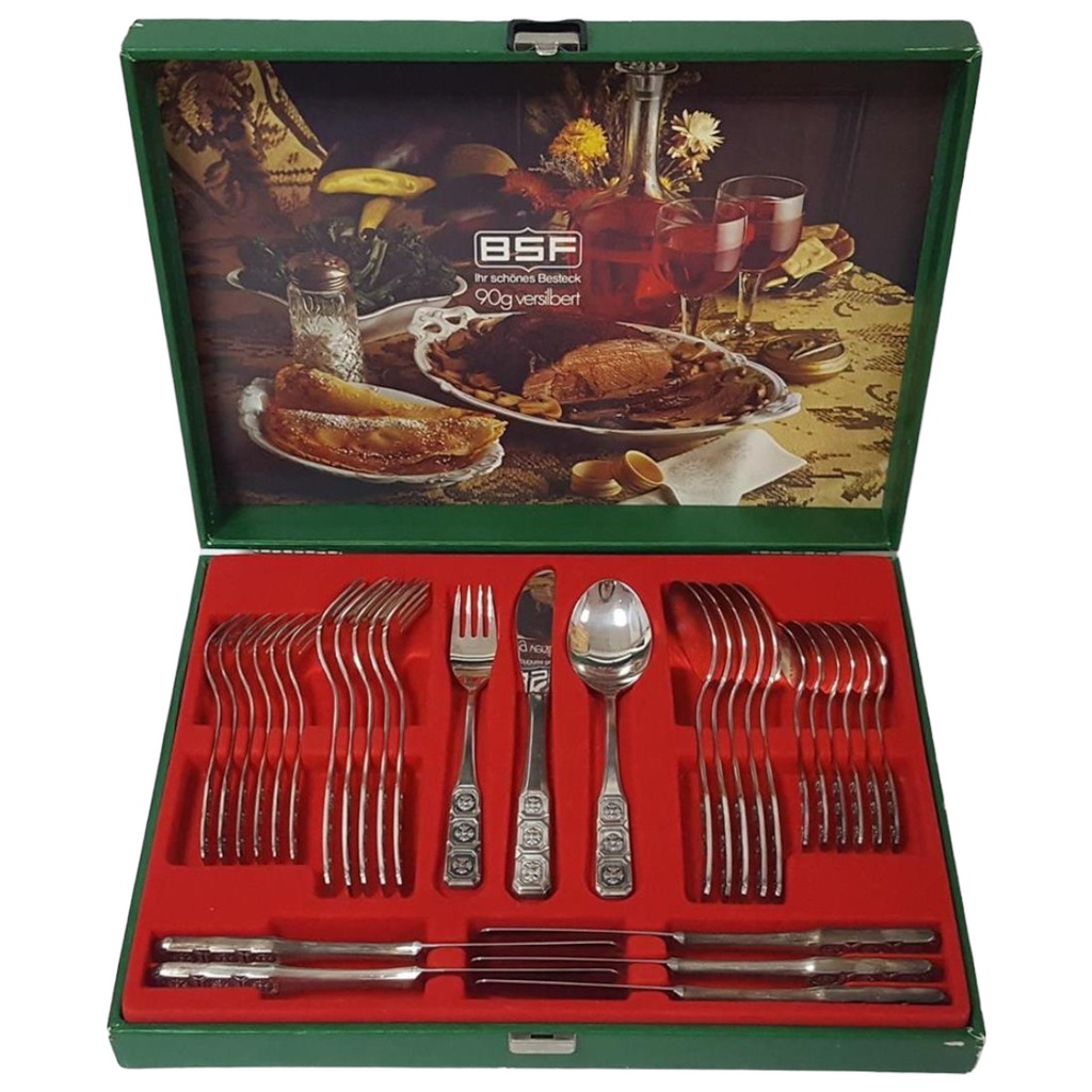 [45816334] versilbert Set Besteck BSF Silber gebraucht - gut