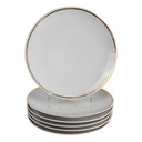 6er Set Kuchenteller Dessertteller Goldrand 19,1 cm Bavaria Weiß gebraucht - gut