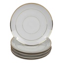 5er Set Untertasse Goldrand 14,1 cm Mitterteich Form 14004 Weiß Bavaria gebraucht - akzeptabel