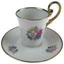 2er Set Espresso/Mokkatasse mit Untertasse Goldrand Seltmann Weiden Vohenstrauß gebraucht - gut