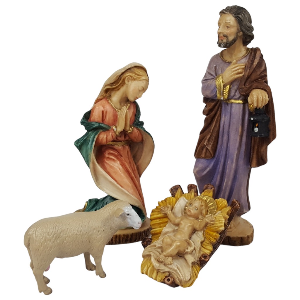 [458166025] 4er Set Krippenfiguren Heiligenfiguren Made in Italy