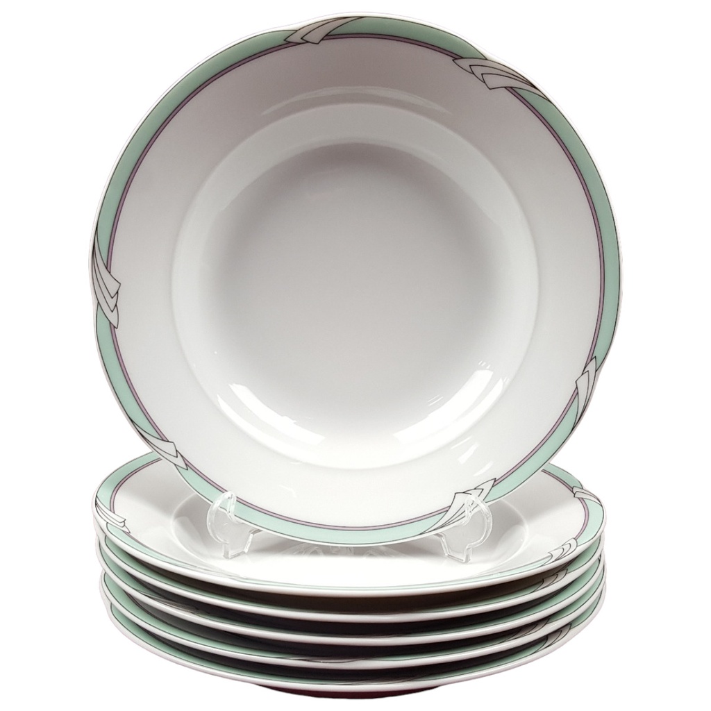 [458166039] 6er Set Suppenteller 21,9 cm Colditz gebraucht - gut