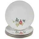 4er Set Kuchenteller Dessertteller Goldrand 19,8 cm Zeh Scherzer Blumendekor Blumen gebraucht - gut