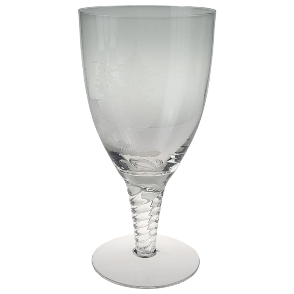 Bierglas Biertulpe Ätzdekor auf Stiel 19,2 cm