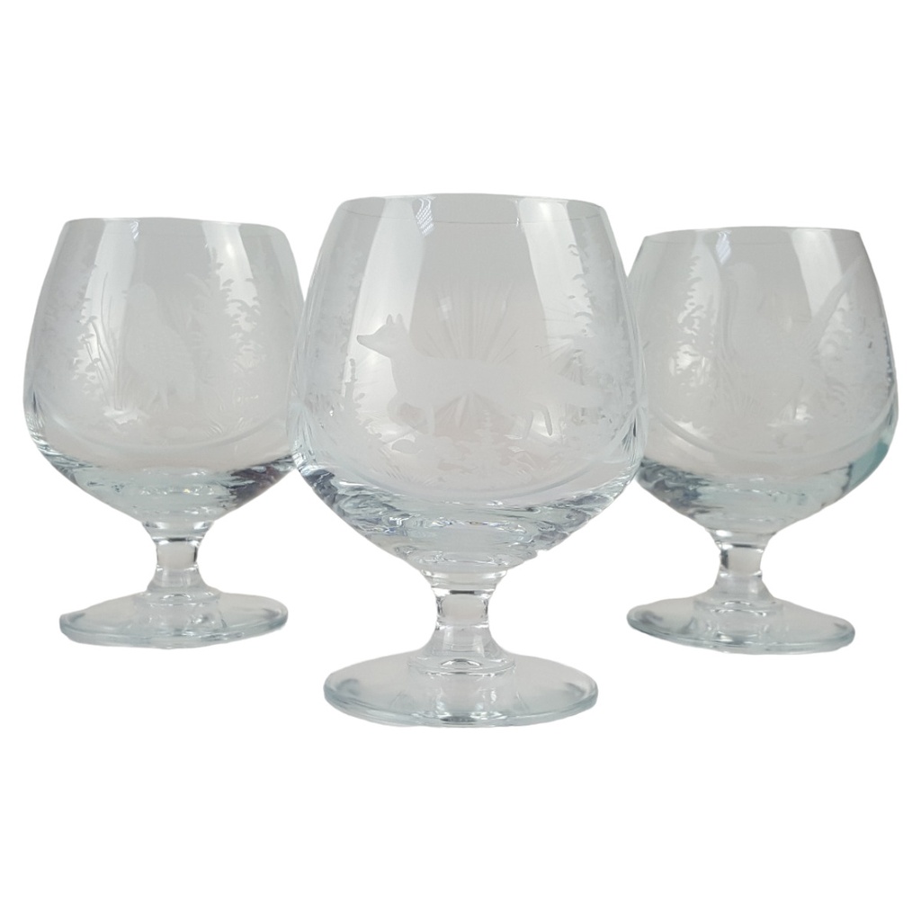 3er Set Cognacglas Transparent gebraucht - neuwertig