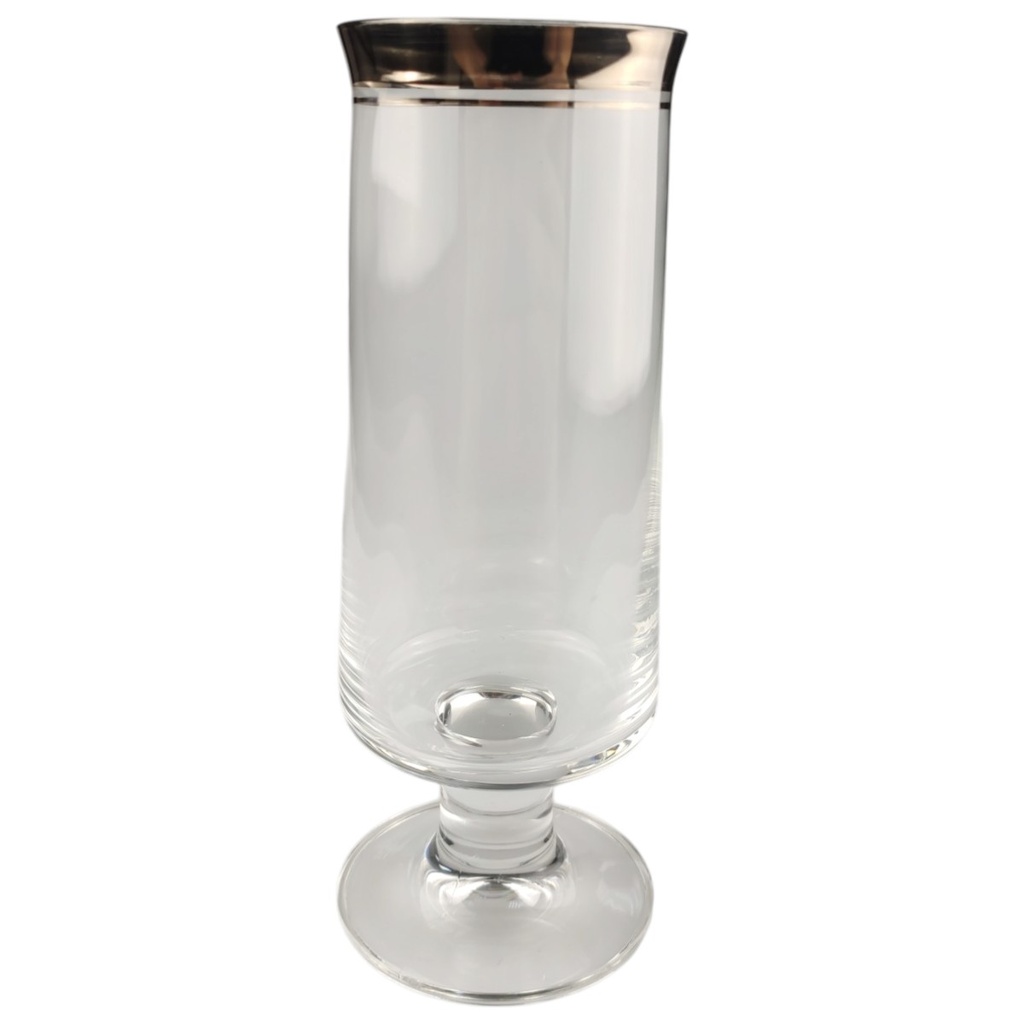 Bierglas Thomas Porzellan Platinrand Transparent Germany gebraucht - gut