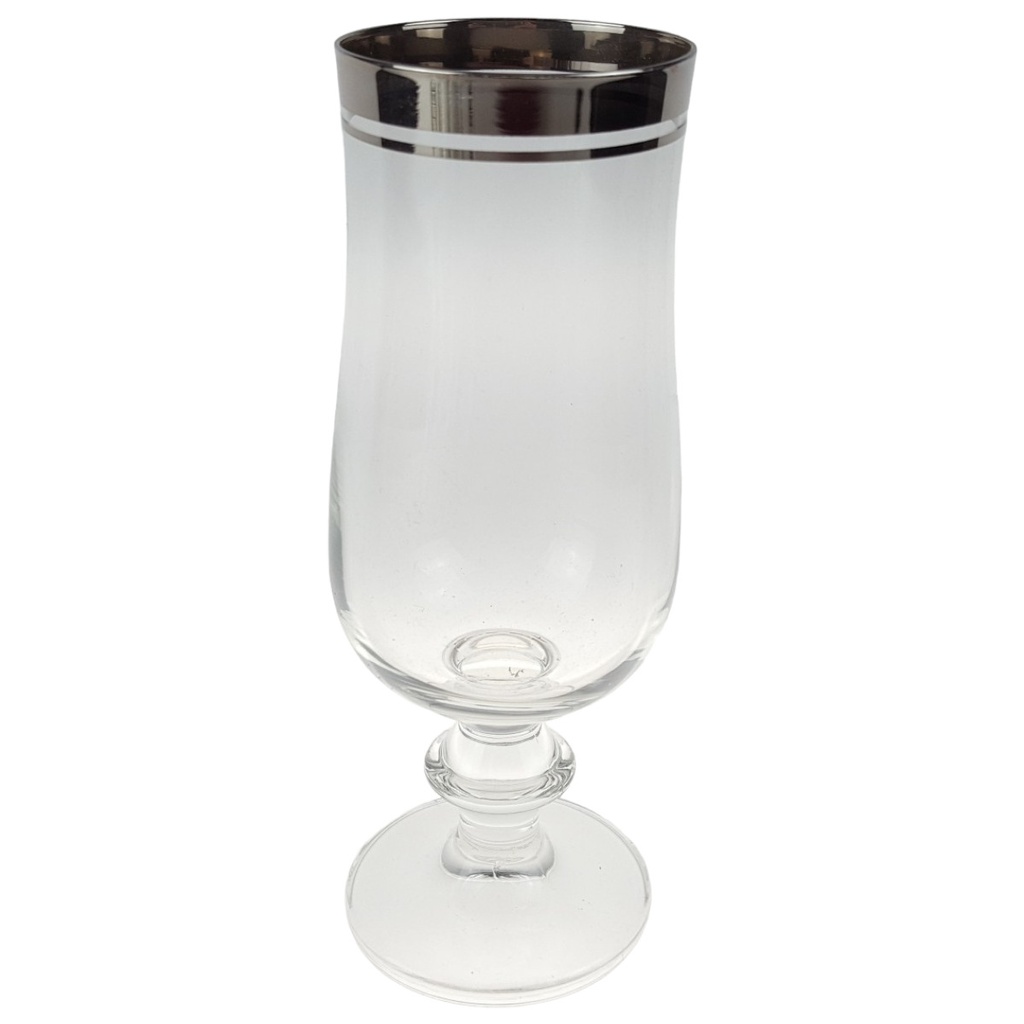 [458166701] Bierglas Thomas Porzellan Platinrand Transparent Germany gebraucht - sehr gut