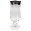 Bierglas Thomas Porzellan Platinrand Transparent Germany gebraucht - sehr gut