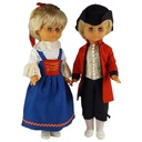 2er Set Puppen 48 cm Schlafaugen Souvenir