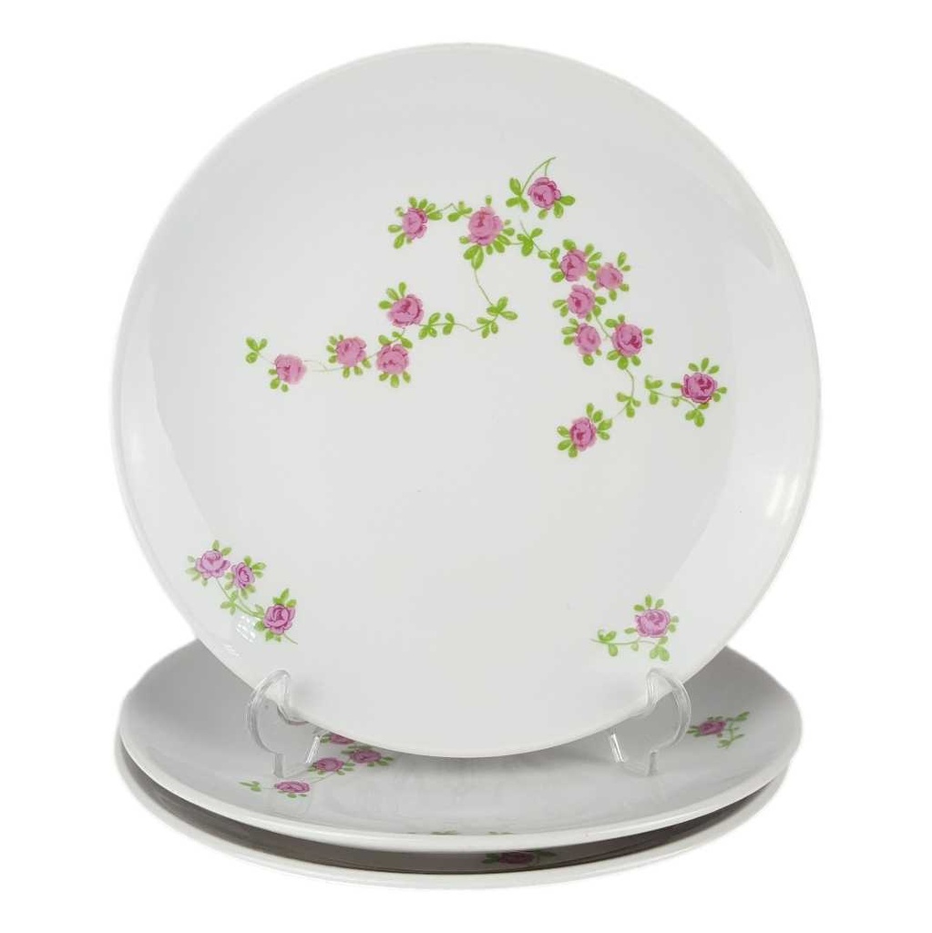 3er Set Kuchenteller Dessertteller 19,6 cm Kahla Streublume gebraucht - akzeptabel