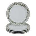 5er Set Speiseteller Essteller 24,3 cm Eschenbach Blumenranke gebraucht - akzeptabel