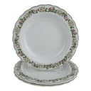 3er Set Suppenteller 21,8 cm Eschenbach Blumenranke gebraucht - akzeptabel