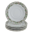 5er Set Untertasse 17,2 cm Eschenbach Blumenranke gebraucht - gut
