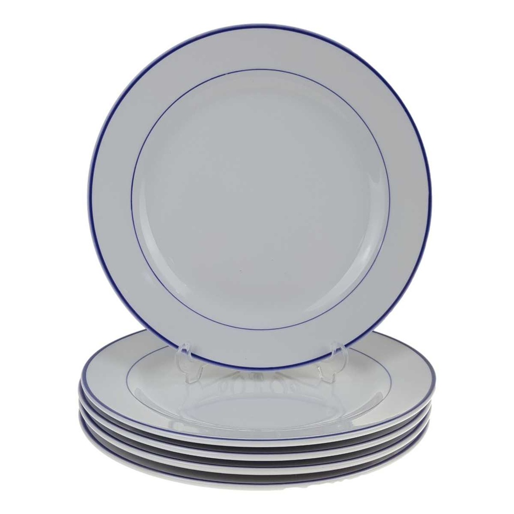 [458168094] 5er Set Speiseteller Essteller 24,4 cm Ritzenhoff & Breker Snap Basic Blau