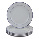 5er Set Speiseteller Essteller 24,4 cm Ritzenhoff & Breker Snap Basic Blau