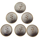 6er Set Untersetzer Golddekor 10,4 cm Kaiser Porzellan Alka Kunst Fortuna Blumen gebraucht - gut