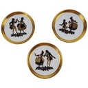 3er Set Untersetzer 9,9 cm Fürstenberg 3413 Rokoko gebraucht - gut