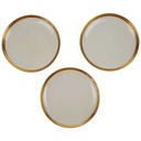 3er Set Untersetzer Goldrand 10,2 cm Rosenthal Beige gebraucht - gut