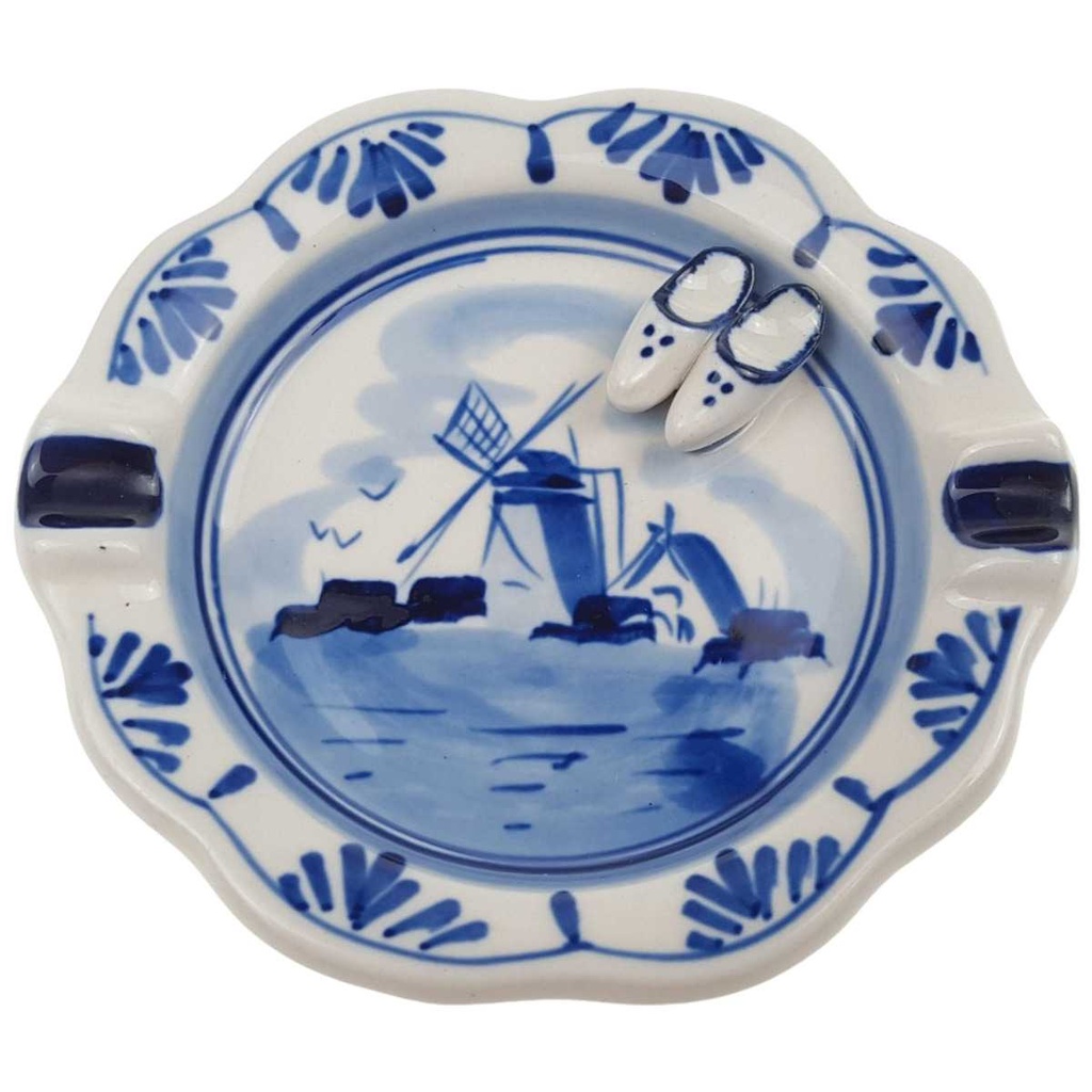 [458169186] Aschenbecher klein Delfts Blue Windmühle gebraucht - gut