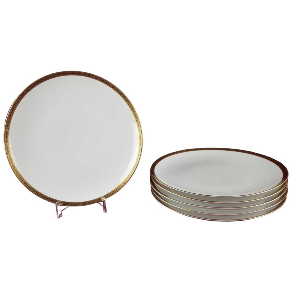 [45817326] 6er Set Speiseteller Essteller Golddekor 25,2 cm Melitta Verona gebraucht - gut
