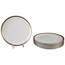 6er Set Speiseteller Essteller Golddekor 25,2 cm Melitta Verona gebraucht - gut