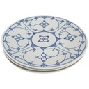 3er Set Kuchenteller 19,7 cm Bareuther Indisch Blau Strohblume Bavaria gebraucht - gut