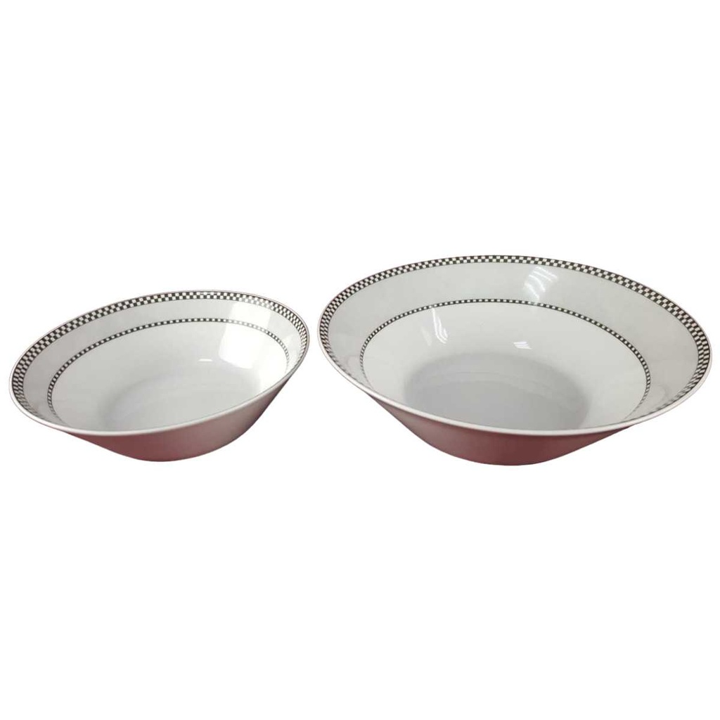 2er Set Schüssel 24 cm Flirt Weiß gebraucht - gut