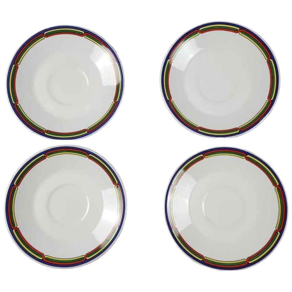 [45817507] 4er Set Untertasse für Kaffee 15,3 cm Burg Lindau gebraucht - akzeptabel