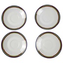 4er Set Untertasse für Kaffee 15,3 cm Burg Lindau gebraucht - akzeptabel
