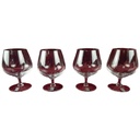 4er Set Cognacschwenker Cognacglas Schott Christinenhütte Transparent gebraucht - gut
