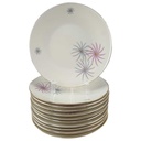 11er Set Kuchenteller Dessertteller Goldrand 19,4 cm Tirschenreuth Dekor 1244 Elfenbein gebraucht - gut