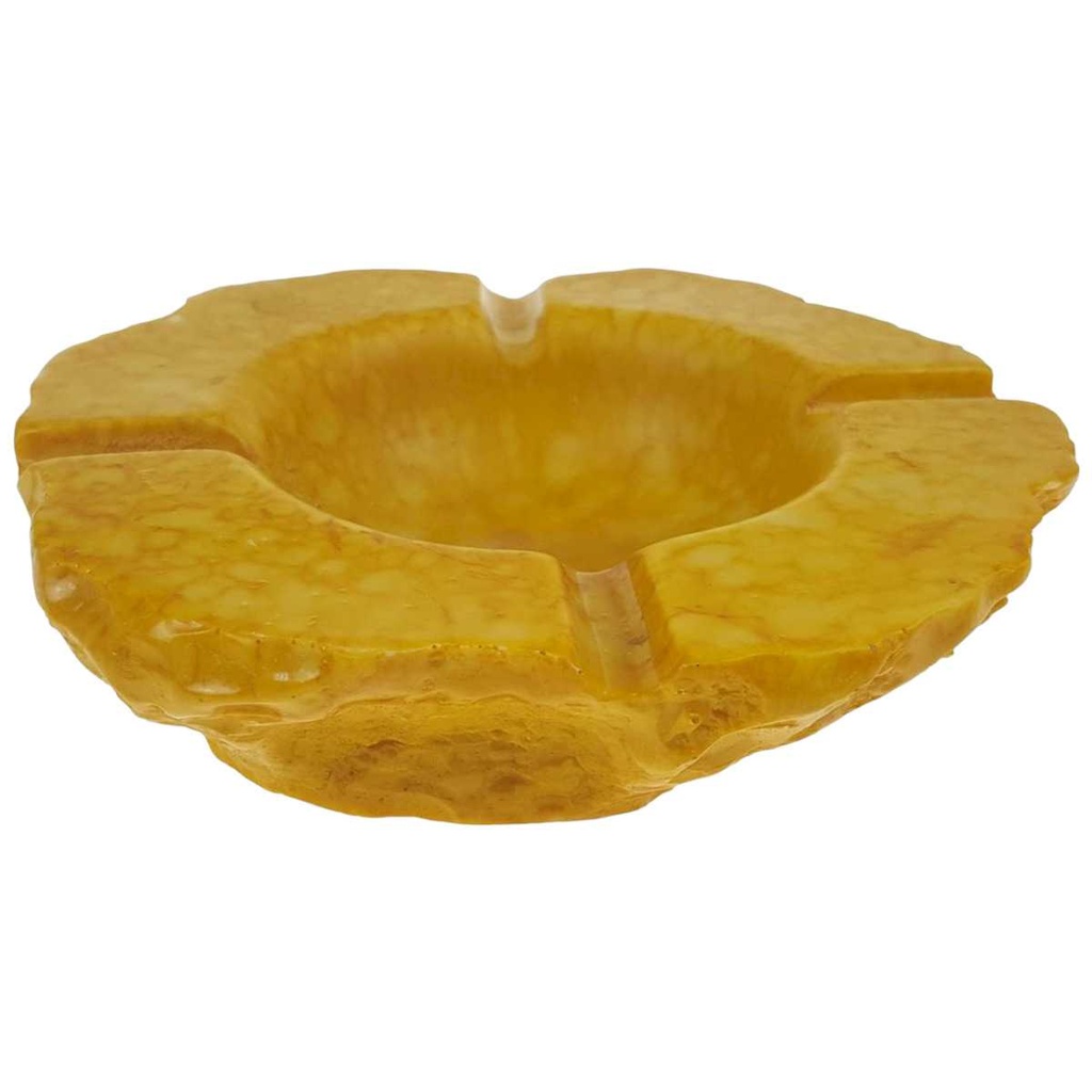 Aschenbecher Kunststein Gelb D 18,5 cm