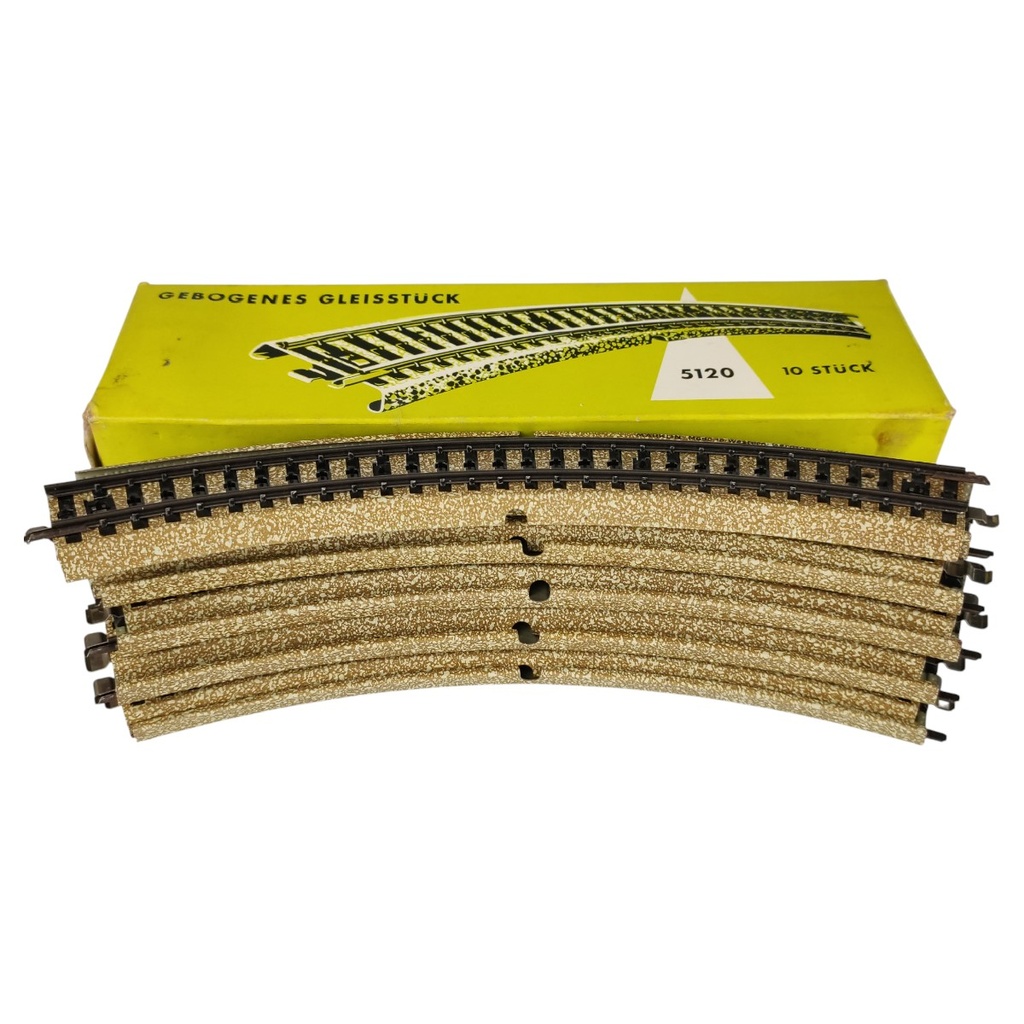10er Set gebogenes Gleis M Industrieradius mit OVP Spur H0 Märklin