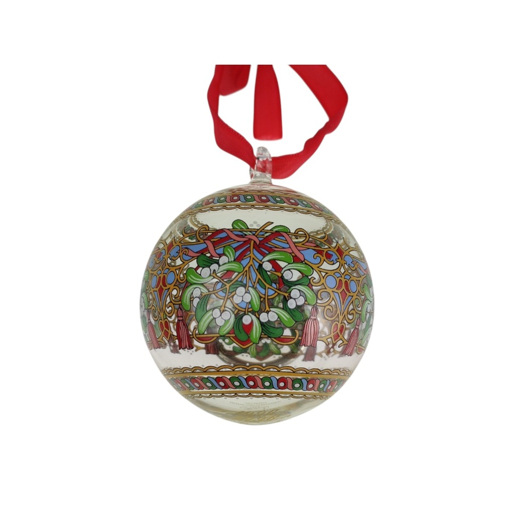 Weihnachtskugel mit OVP Hutschenreuther Kristallkugel 1996 Schweden
