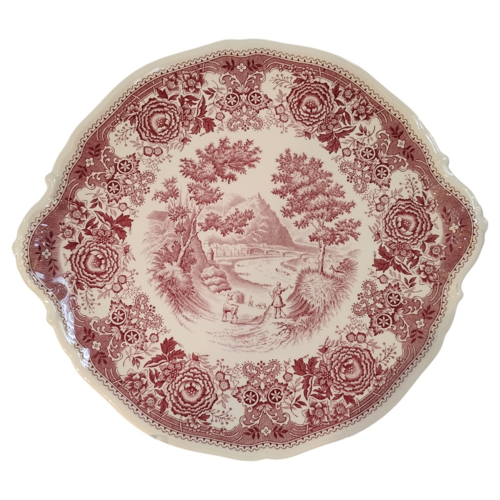 Kuchenplatte mit Henkeln Villeroy & Boch Burgenland Rot