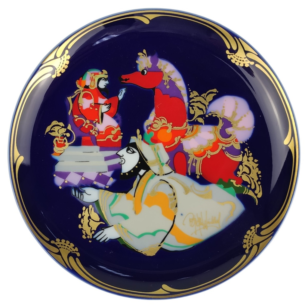 Wandteller Rosenthal Zauberpferd III Björn Wiinblad