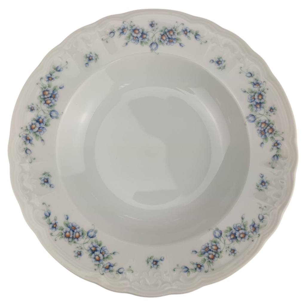 Suppenteller 22,8 cm Seltmann Weiden Julia Blaue Margeritenranke