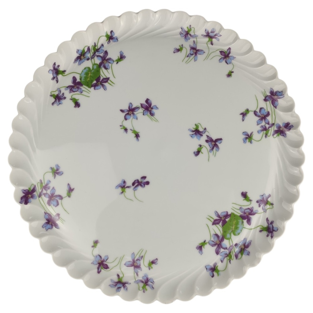 [1823064-1] Tortenplatte Haviland Limoges Torse Violettes