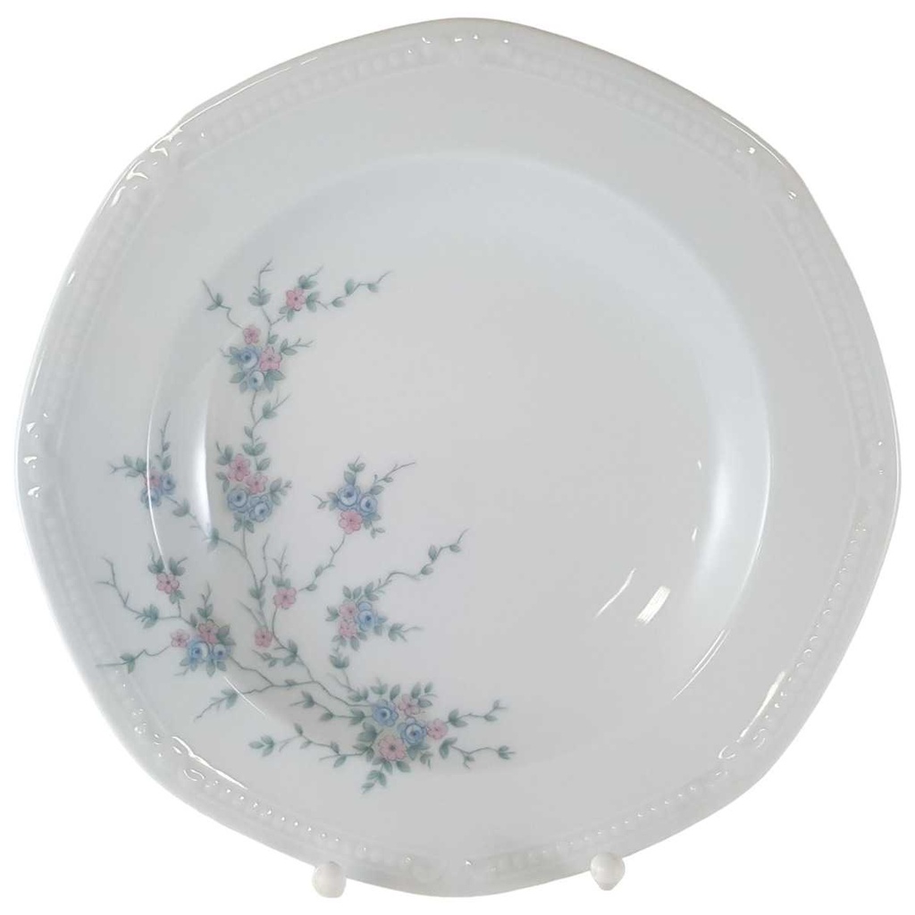 Suppenteller 23 cm Mitterteich Form 2040 Sissi Blau Rosa Blumendekor Blumen