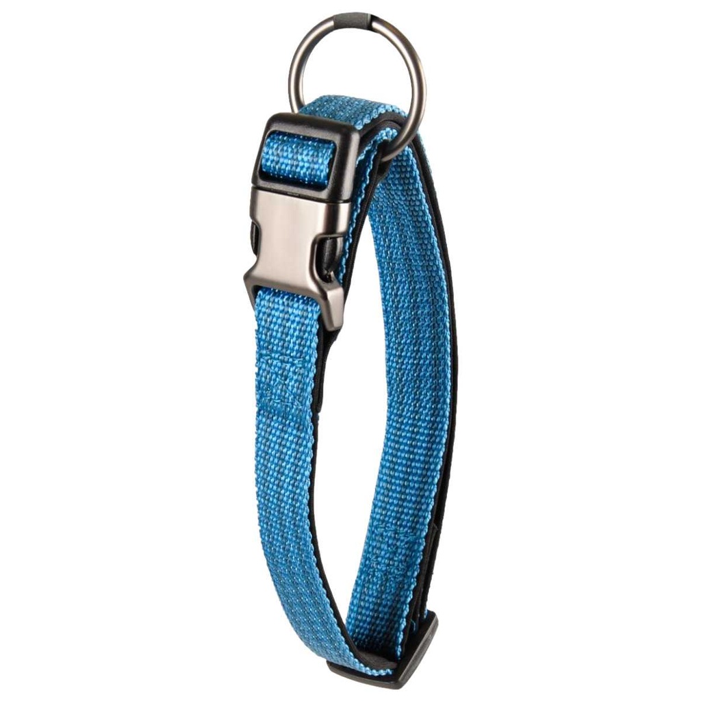 [458123474] Hundehalsband Hunde Halsband mehrere Farben Flamingo Jannu (Blau, 20-35 cm x 10 mm)