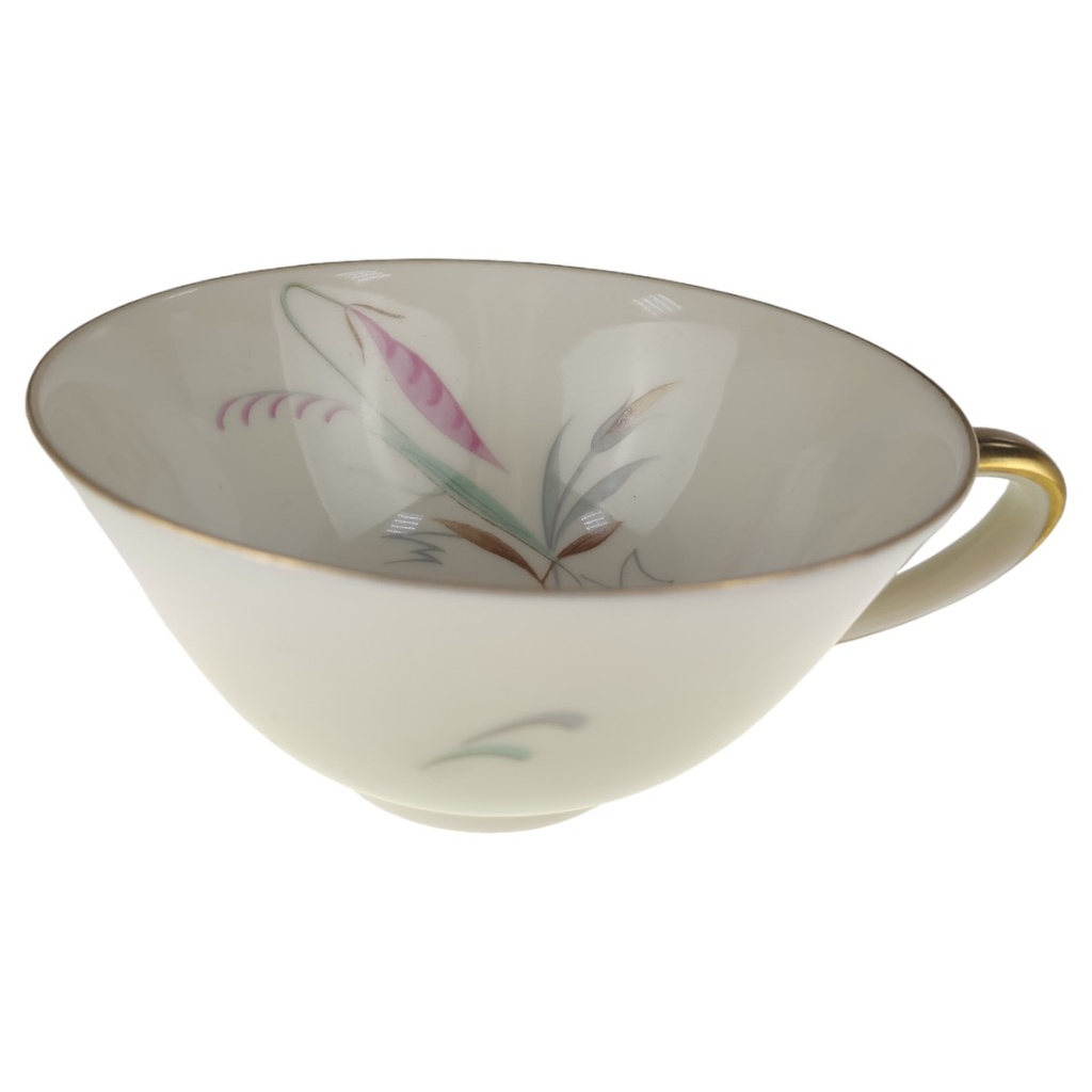 Teetasse Eschenbach Blumen Bunt Goldrand