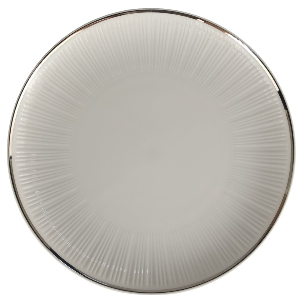 Kuchenteller Hutschenreuther Relief Platinrand