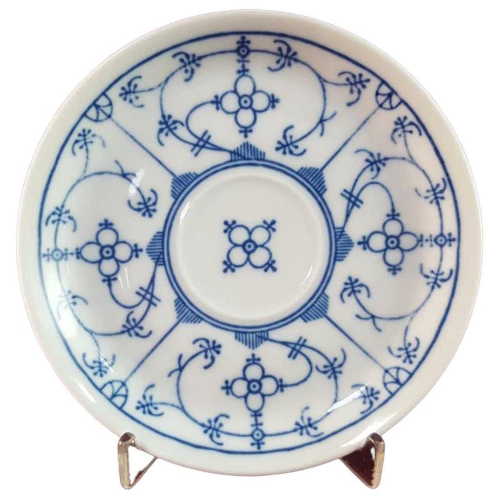 Untertasse für Kaffee 14,4 cm Winterling Schwarzenbach Indisch Blau Strohblume